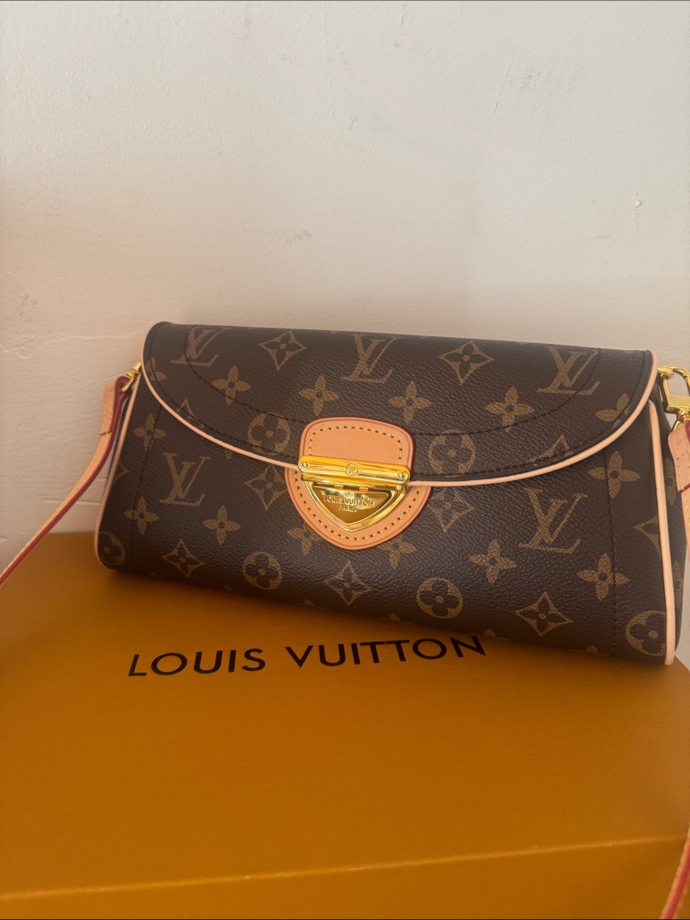 Monogram Canvas Shoulder Bag with Vachetta Trim
